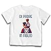 D&Vlab T-Shirt Maglia Bimbo Bambini Divertenti Maglietta di Padre in Figlio Personalizzato con Nome in 100% Cotone per papà Tifosi Calcio Squadre Ultras Rosso Blu Bolognesi