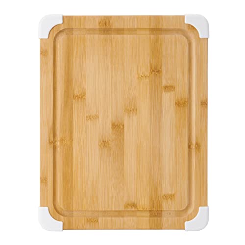 Farberware Nonslip Bamboo Cutting Board with Juice Groove, 11x14 Inch, White - image 9
