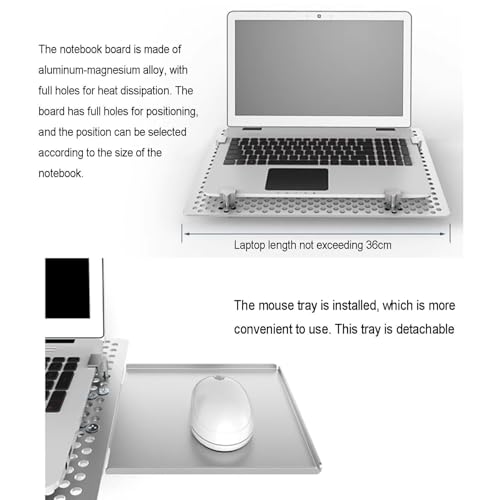 Plataforma de refrigeración ventilada para laptop con soporte de pared giratorio 2
