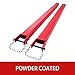BestEquip Pallet Fork Extension 82 Inch Length 4.5 Inch Width, Heavy Duty Alloy Steel Fork Extensions for forklifts, 1 Pair Forklift Extension, Red