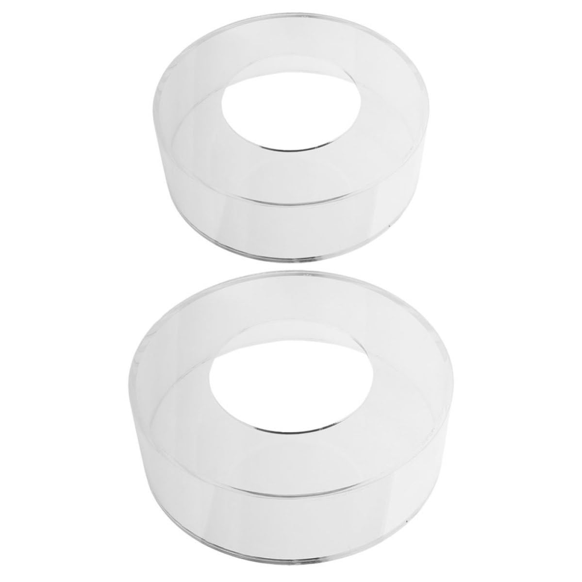 Hohopeti Soporte para Tartas 2 Piezas de Acrílico Transparente Redondo