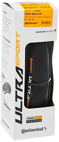Continental Ultra Sport 3 80 Tpi Puregrip Compound Foldable 650 x 25B Neumáticos para Bicicleta, Adultos Unisex, Negro, Talla Única