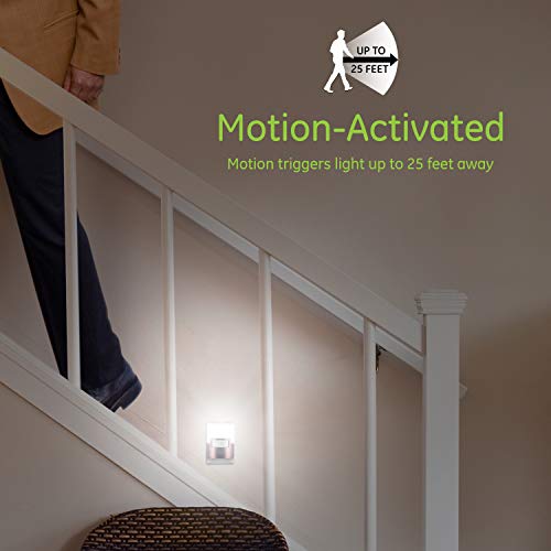 Ge Home Electrical Led Motion Sensor Night Light, Plug Into Wall, 40 Lumens, Soft White, Ul Certified, Energy Efficient, Ideal Nightlight For Bedroom, Bathroom, Kitchen, Hallway, 26140, Bronze, 1 Pack #TOP1