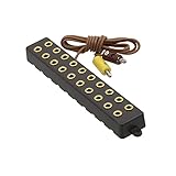 1 Stück im Beutel GOKarli Zwergstecker 10 Fach Verlängerung / Verteiler für Zwerg Stecker / Querlochstecker 2,6mm