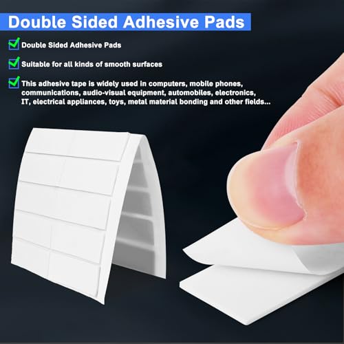 Image of MakerHawk 20 PCS Double Sided Adhesive Pads Heavy Duty EVA Foam Strips for Lithium Battery Bonding with Development Boards Lora Meshmastic Device (White, 1.2mm Thickness)