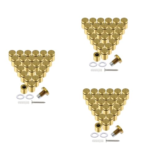 Wuden 72 Pcs 3/4 Inch x 1Inch Stainless Steel Standoff Screws, Wall Sign Standoff Mounting Hardware Advertising Glass Standoff