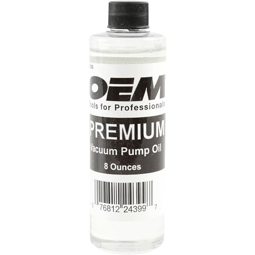 OEMTOOLS 24399 Vacuum Pump Oil 8 oz Hydrotreated 8oz Vacuum Oil Change Tool Accessory Widely Compatible for Fluid Pump Automotive Electrical and Mechanical Systems