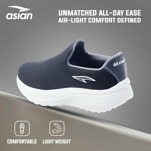 Image of ASIAN Wonderwalk-03 Men's Walking Shoes | Breathable Knit Mesh Upper, Lightweight Sole & Easy Slip-On Comfort