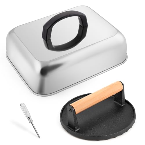 Kit para Parrilla HaSteeL con Dome y Prensa de Hierro Fundido miniatura 1
