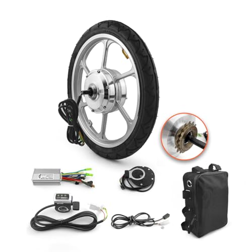L-faster DIY 36V 350W 16 Zoll Fahrrad Hinterradantrieb bürstenloses Getriebe DC Hub Motor Radsatz mit Daumenregler (48V350W with tire)