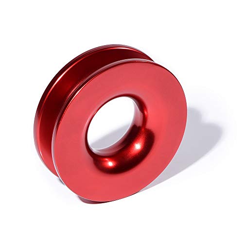 Astra Depot 1X Red Off-Road Recovery Snatch Ring 41,000LB for Soft Shackle Tree Strap 3/8