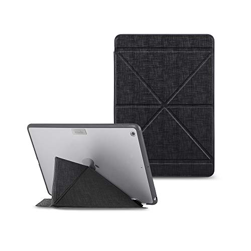 Get Discount Offer Moshi VersaCover Origami Case Compatible with iPad 9th Gen (2021)/ 8th Gen (2020)/ 7th Gen (2019), Folding Cover with 3-Viewing Angles, Auto Sleep/Wake, Reinforced Frame, Magnetic Closure, Works with Pencil Case, Metro Black