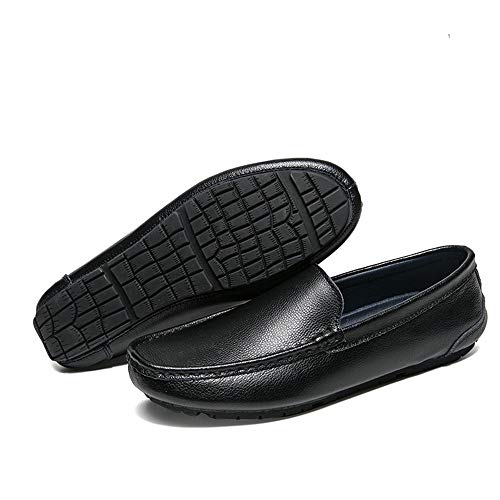 Driving Loafer for Men Boat Moccasins Slip On Style Microfiber Leather Simple Pure Colors Low Top Round Toe4