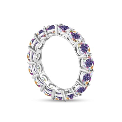 Bague moissanite 7 carats de qualité VVS1 éclatante en argent S925