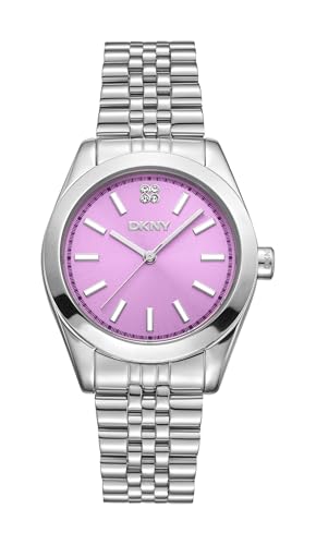 DKNY Quarz Damenuhr Nolita Midi mit Lederarmband