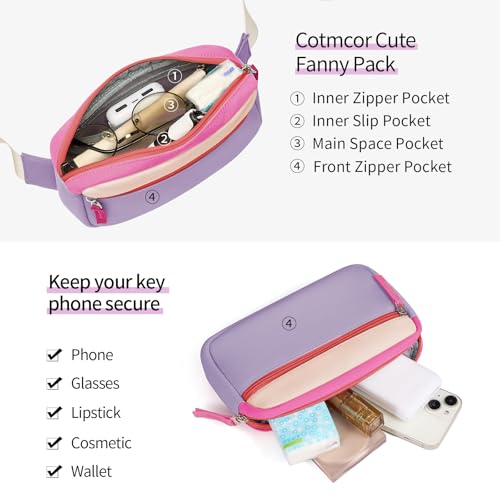 Image of Fanny Pack Birthday Gifts for Teen Girls 7-13, Kids Crossbody Belt Bag | Back to School Gifts, Cute Preppy Girl Fashion Accessories with Adjustable Strap, Trendy Stuff for Travel & Dorm Essentials