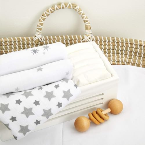 Image of Aden + Anais 100% Cotton Muslin Musy Squares, Multi-Use Baby Cloths for Girls & Boys, 70x70cm, Ideal Newborn & Infant Nursing Set, Perfect Shower Gifts, 3 Pack, Twinkle