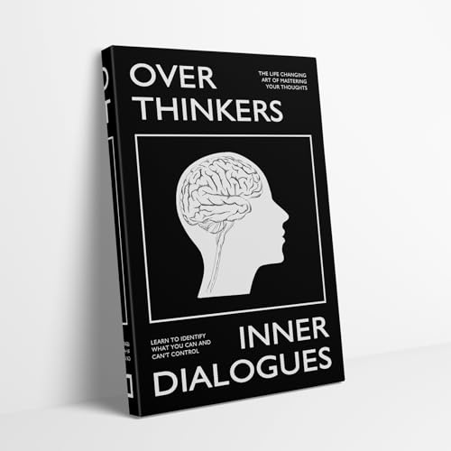 Kpasnd Inspirational Quote Changing Canvas Wall Art– Black & White Thinker Design – Learn to Control What You Can – Motivational Inner Dialogue Poster for Home & Office Decor