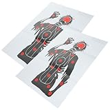 Abaodam 2 Hojas Papel de Entrenamiento para Adhesivo Reutilizable Papel Deportivo para Práctica de Tiro