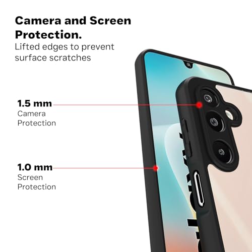 Image of RIGGEAR Shockproof Sleek Hybrid Armor Back Cover Case for Samsung Galaxy M16 5G, Galaxy F16 5G (Clear PC + Black TPU Bumper)