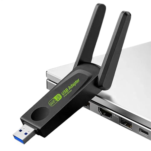 Adattatore WiFi pc desktop WiFi Dongle doppia banda - Ricevitore di rete adattatore da 600 Mbps Plug and Play wireless usb