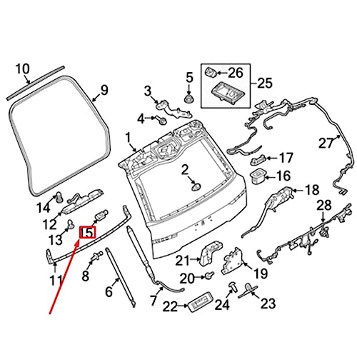 Interrupteur de hayon remplacer bouton coffre usé Range Rover