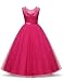 NNJXD Vestido de Fiesta de Tul de Encaje Falda de Princesa para...