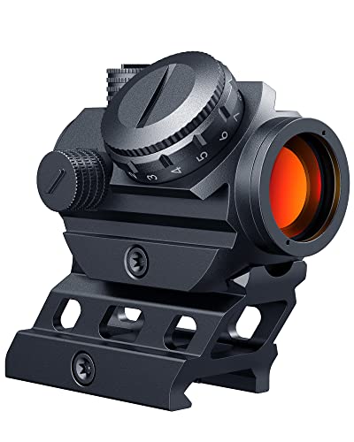 Red Dot Sight, Heartgon 3-4 MOA Red Dot Scope 1â€ Riser Mount, 1x25mm Reflex Sight with 11 Brightness Settings, Gun Sight for AR/15, Rifles, Shotguns, Airsofts