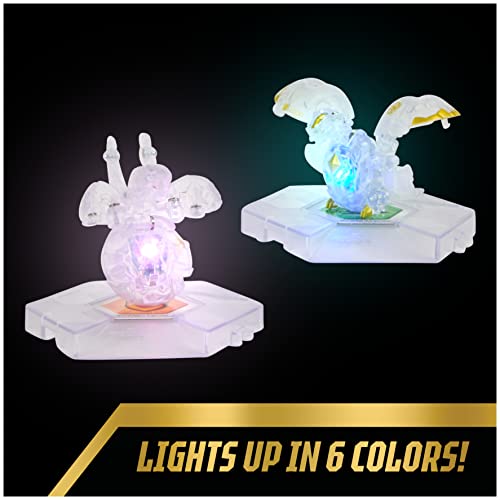 Bakugan Evolutions Genesis Collection Pack - 2 Light Up Action Figures, 4 Exclusive Bakugan, 2 Nanogan, 8 Cards, 4 BakuCores - Kids Toys for Boys Ages 6 and Up