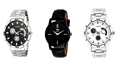 LORENZ Combo of 3 Analog Watches for Men- MK-110203A (B07BR7XY9Y) Amazon Price History, Amazon Price Tracker