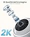 ieGeek 2K WiFi Innenkamera 2,4/5 GHz, 3 MP Überwachungskamera, Bewegungserkennung und 360-Grad-Drehung, Nachtsicht, Zwei-Wege-Audio, Aufnahme 24/7, SC1, 2 Stück/Weiß