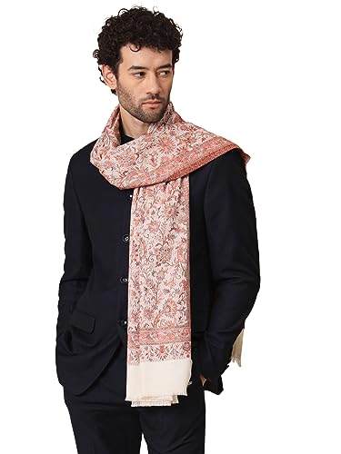 Image of Zamour Faux Pashmina Soft Jamawar Woven Jacquard Shawl for Men
