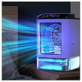 climatiseur mobile Veilleuse LED 7 couleurs : cette glacière peut également être utilisée comme lampe respiratoire LED avec 7 couleurs différentes.