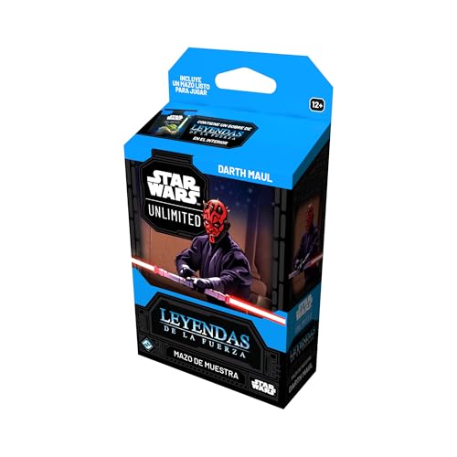 Asmodee FFG Star Wars Unlimited Juego De Cartas Coleccionables Leyendas de la Fuerza - Mazo de Muestra Darth Maul - Cartas exclusivas - A Partir de 12 años, 2+ Jugadores - Español