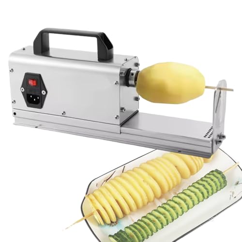 Cortadora eléctrica en espiral para papas, acero inoxidable