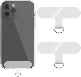 [GUANGUAN] スマホ ストラップホルダー 2枚 TPU ストラップテザー ショルダーストラップ 挟むだけ Tag Holder 紛失・落下・盗難防止 一体成形 全機種対応 iphone/android/名札など適応 クリア
