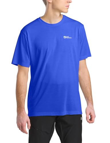 Jack Wolfskin Herren Vonnan S/S M T-Shirt, Vibrant Blue, L EU