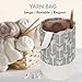 TOGETRUE Yarn Bag, Knitting Crochet Bag, Portable Yarn Storage Bags Organizer for Crocheting Project, Store Skein Ball, Short Knitting Needle (Medium,Grey)