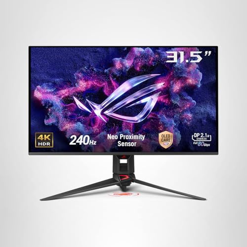ASUS-ROG-Swift-32-4K-OLED-Gaming-Monitor-PG32UCDMR--4K-3840-x-2160-QD-OLED-240Hz-003ms-G-SYNC-Compatible-99-DCI-P3-USB-C-90W-DisplayWidget-DisplayPort-21-3-yr-Warranty ASUS ROG Swift 32” 4K OLED Gaming Monitor (PG32UCDMR) ― 4K (3840 x 2160), QD-OLED, 240Hz, 0.03ms, G-SYNC Compatible, 99% DCI-P3, USB-C 90W, DisplayWidget, DisplayPort 2.1, 3 yr Warranty - Image 1