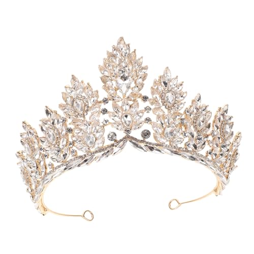 Couronne baroque pour femmes en cristal chic pour mariage et bal de promo