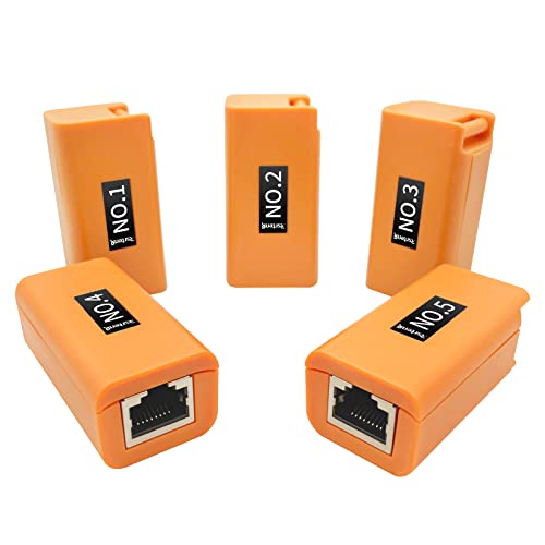 Rsrteng Network Cable Tester,Remote Kits NO.1 to NO.10 for RJ45,Cat5,Cat6, 5E,6E,Support Measure Length,Host/Test Box Fault Location,Short Circuit Test,Working with CCTV Camera Tester (NO.1 to 5)