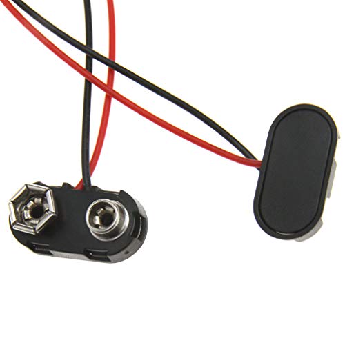 100 Batterie Clip Anschluss 9 V mit führen Draht, Hartschale ABS Akku Snap …