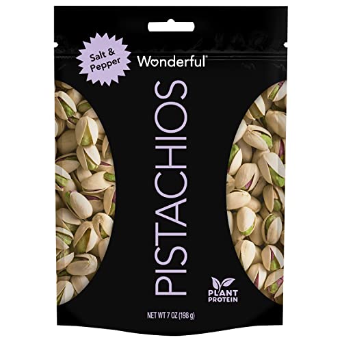 Wonderful Pistachios, Salt and Pepper Flavored Nuts, 7 Ounce Resealable Pouch