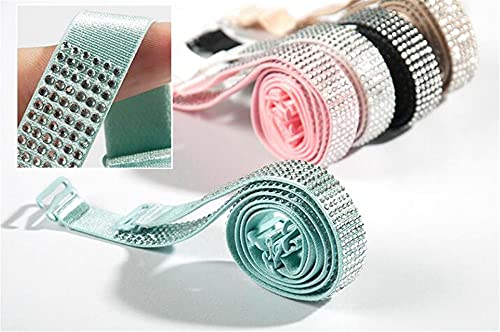 Women Sexy Invisiable Hot Rhinestones Bra Shoulder Strap Non-Slip Adjustable Intimates Accessories Ladies Lingerie Bra Straps 3Pairs/Pack3