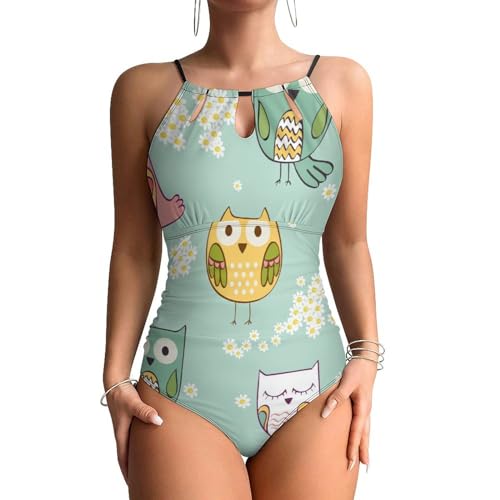 Maillot de bain une pièce oiseau cartoon pour vos journées farniente et beachwear d'été