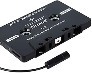 CICMOD Car Audio Cassette Adapter Tape Aux Receiver BT 5.0 for iPhone iPod