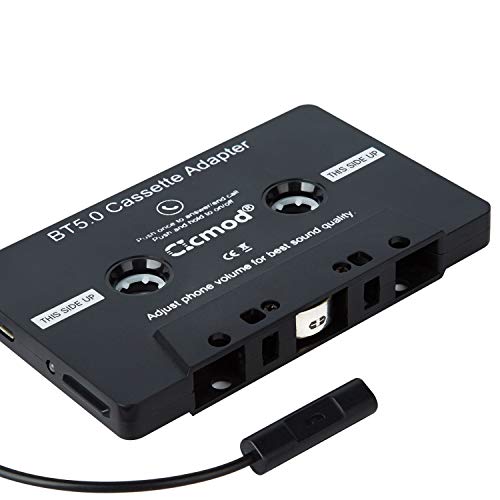 CICMOD Car Audio Cassette Adapter Tape Aux Receiver BT 5.0 for iPhone iPod
