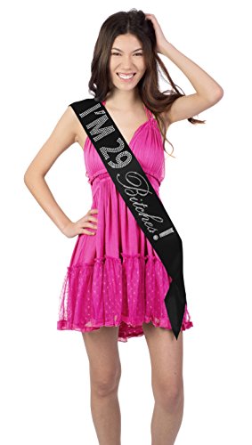 29th Birthday Decorations - I'm 29 Bitches! Rhinestone Satin Sash - 29th Birthday Gifts for Women2