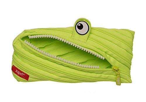 ZIPIT Monster Pencil Case, Bright Lime, 8.6"x0.78"x3.54" / 22x2x9cm (ZTM-BEN-1) by ZIPIT USA INC. [並行輸入品]