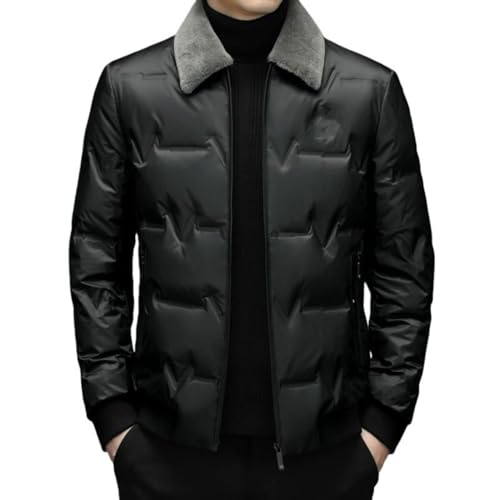 Doudoune chaude homme revers veste matelassée coupe-vent hiver chic